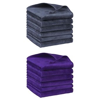 12 Pack Microfiber Kitchen Towels Set, Thick Absorbent Dish Clothes Set 12" x 12"