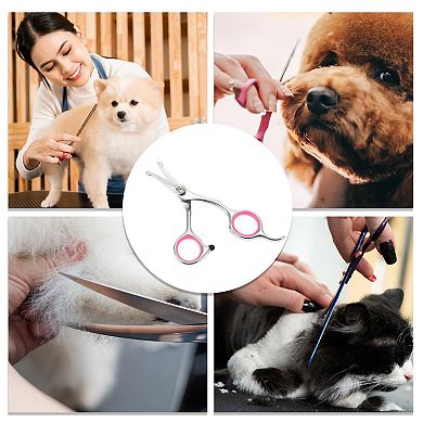 1 Pc Round Head Dog Grooming Scissors for Pets Shop 4 Inches