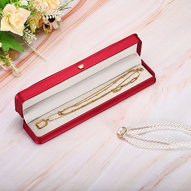Necklace Box, Long Chain Box Vintage Jewelry Holder for Wedding Engagement Proposal Ceremony