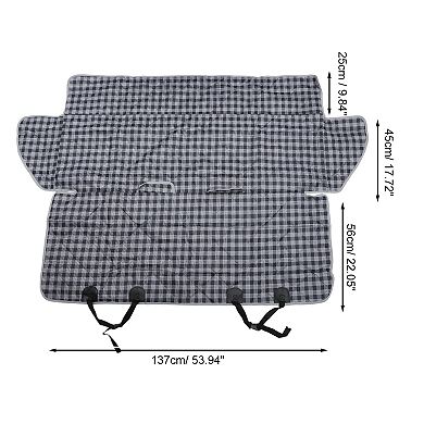 Durable Car Seat Cover for Pet Lattice Style Blue White 1 Pc