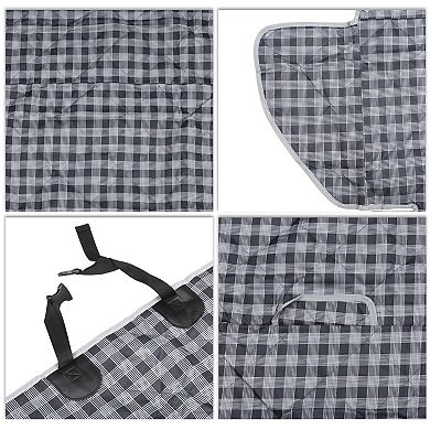 Durable Car Seat Cover for Pet Lattice Style Blue White 1 Pc