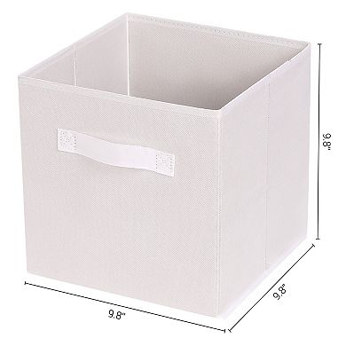 Fabric Storage Cube with Handle, Storage Bin for Shelves Closet, Collapsible Storage Basket