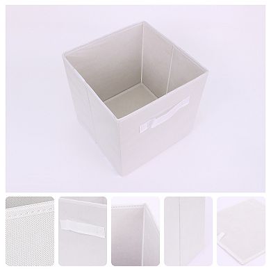 Fabric Storage Cube with Handle, Storage Bin for Shelves Closet, Collapsible Storage Basket