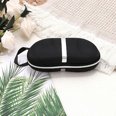 Zipper Eyeglasses Case Portable Eyeglasses Storage 6.3"x2.28"x2.91" Black