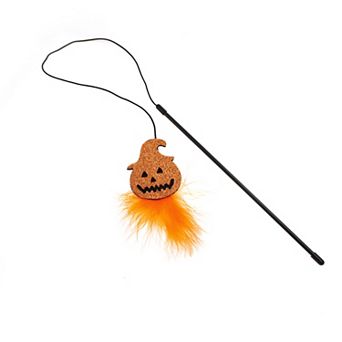 1 pc Portable Pumpkin Pattern Cat Playing Rod for Indoor