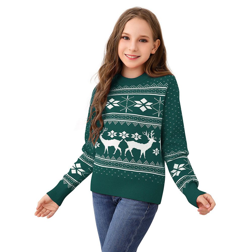 Girl Nosy Reinder Sweater main image 1