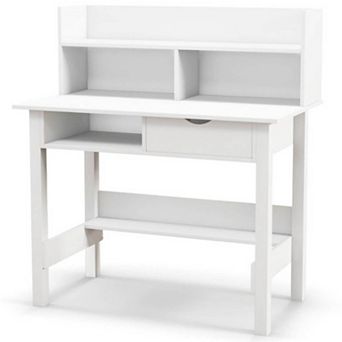Home Office Computer Desk With Storage Shelves And Drawer, Ideal For Working And Studying