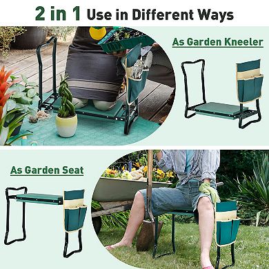 Folding Sturdy Garden Kneeler Pad And Cushion Seat