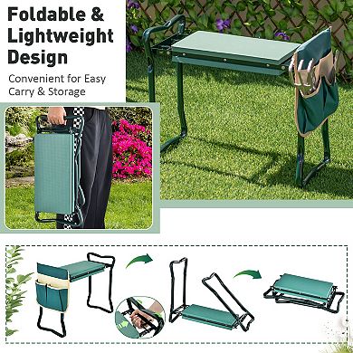 Folding Sturdy Garden Kneeler Pad And Cushion Seat