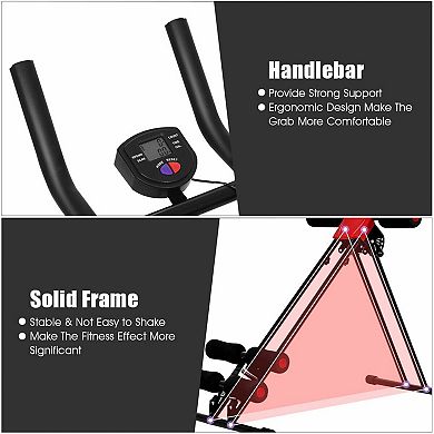 Ab Workout Machine Foldable Ab Trainer With LCD Monitor For Home Gym