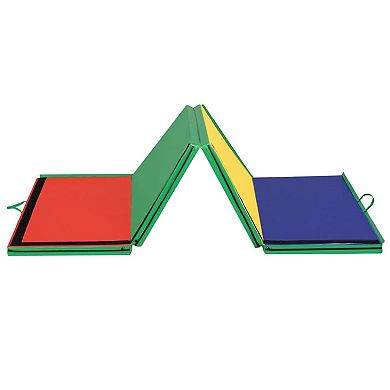 4 Feet x 10 Feet Thick Folding Panel Gymnastics Mat-Color