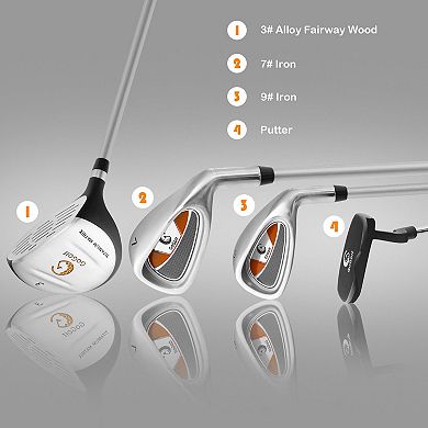 Complete Golf Club Set For Children Age 8-10-orange