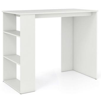 35.5 Inch Computer Desk with Side Bookshelf for Small Spaces and Home Offices