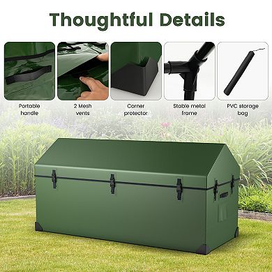 Waterproof Outdoor Storage Box with Ventilated Window  Adjustable Snap