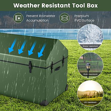 Waterproof Outdoor Storage Box with Ventilated Window  Adjustable Snap