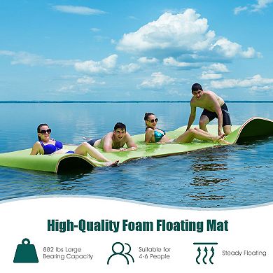 12’ X 6’ 3 Layer Floating Water Pad-green