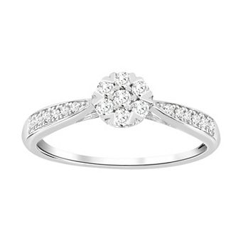 SIRI USA by TJM Sterling Silver Round Cubic Zirconia Engagement Ring