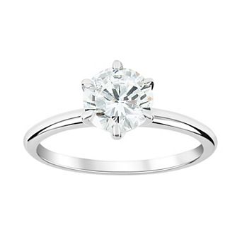 SIRI USA by TJM Sterling Silver Round Cubic Zirconia Engagement Ring