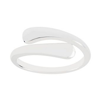 SIRI USA by TJM Sterling Silver "Less Is More" Overlapped Engagement Ring