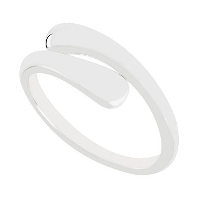 SIRI USA by TJM Sterling Silver "Less Is More" Overlapped Engagement Ring