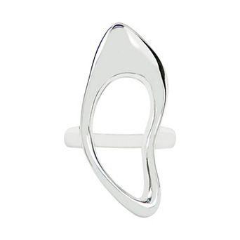 SIRI USA by TJM Sterling Silver "Less Is More" Abstract Engagement Ring