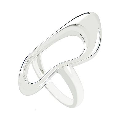 SIRI USA by TJM Sterling Silver "Less Is More" Abstract Engagement Ring