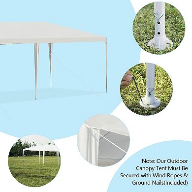 10 X 30 Feet Gazebo Canopy Tent With Connection Stakes And Wind Ropes