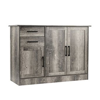Buffet Storage Cabinet And Kitchen Sideboard With 2 Drawers-gray