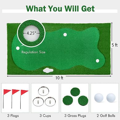 Golf Putting Green With Realistic Artificial Grass Turf-l