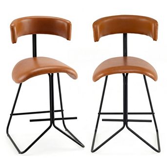 Set of 2 Upholstered Counter Height Stools 20 by 20 by 36.5 Inch Holding 330 Pounds