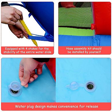 Inflatable Water Slide Jumper Bounce House With Ocean Ball Without Blower