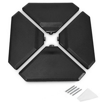 4 pc 195 Lbs Patio Cantilever Offset Umbrella Base Weight Sand