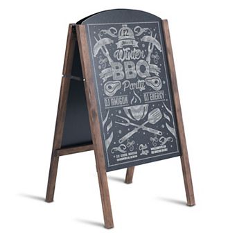 31.5 Inch Wood A-frame Sidewalk Signage Chalkboard