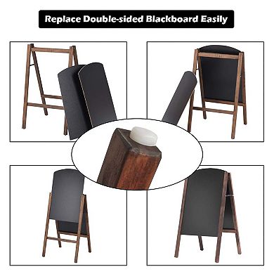 31.5 Inch Wood A-frame Sidewalk Signage Chalkboard