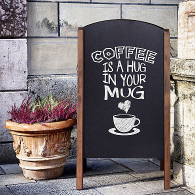 31.5 Inch Wood A-frame Sidewalk Signage Chalkboard