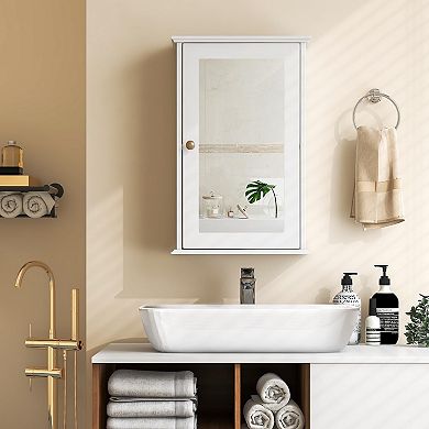 Bathroom Wall Cabinet With Single Mirror Door
