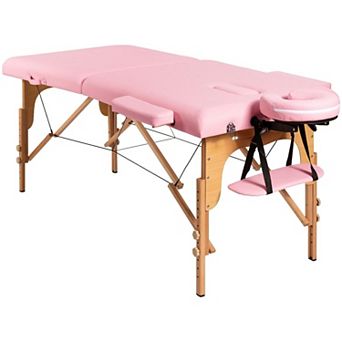 Portable Adjustable Facial Spa Bed With Carry Case-pink