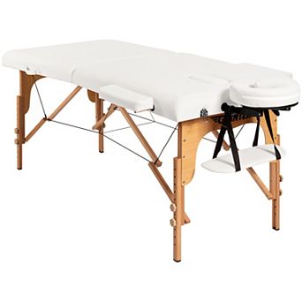 Portable Adjustable Facial Spa Bed With Carry Case-white