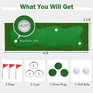 Golf Putting Green With Realistic Artificial Grass Turf-s