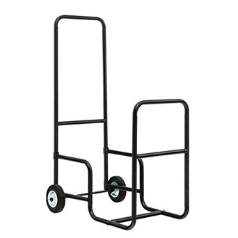 Firewood Log Cart Carrier With Anti-slip And Wear-resistant Wheels