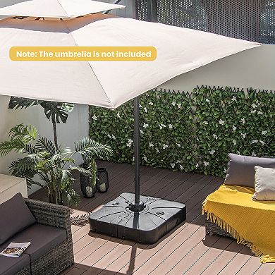 33.5 X 33.5 Inch Fillable Cantilever Umbrella Base With Wheels