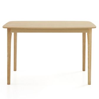 48-inch Solid Wood Dining Table With Rubber Wood Legs For Kitchen And Dining Room-natural