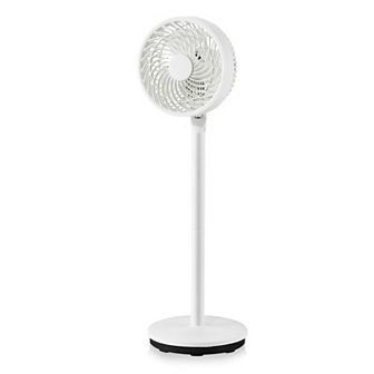 9-inch Portable Oscillating Pedestal Fan With Adjustable Heights And Speeds-white