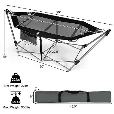 Portable Folding Hammock With Hammock Stand
