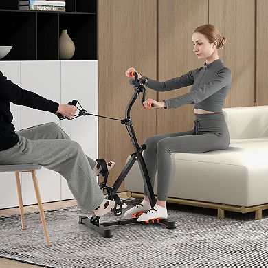 Adjustable Pedal Exercise Bike With LCD Monitor And Massage Function