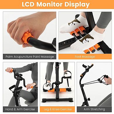 Adjustable Pedal Exercise Bike With LCD Monitor And Massage Function