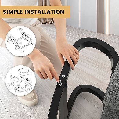 Rocking Ergonomic Kneeling Chair With Padded Cushion For Home Office-gray