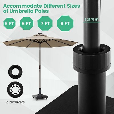 13 foot patio umbrellas DIY 13ft 8-Rib Outdoor Umbrella with Heavy Umbrella Base main image 1