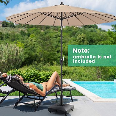 Fillable Umbrella Base Stand With Lockable Universal Wheels