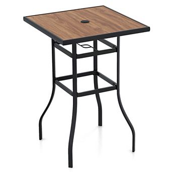 27.5 in Patio Bar Table For Garden Backyard Poolside